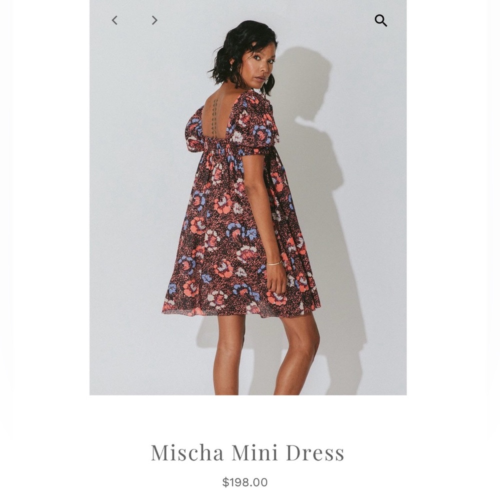 Cleobella Mischa Mini Dress Calista Floral Size Small Preppy Vacation Spring